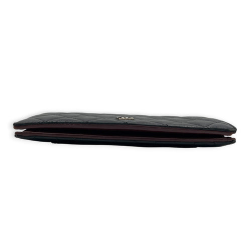 CC Wallet Black in Lambskin, Silver hardware
