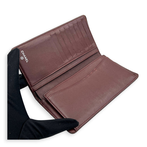 CC Wallet Black in Lambskin, Silver hardware