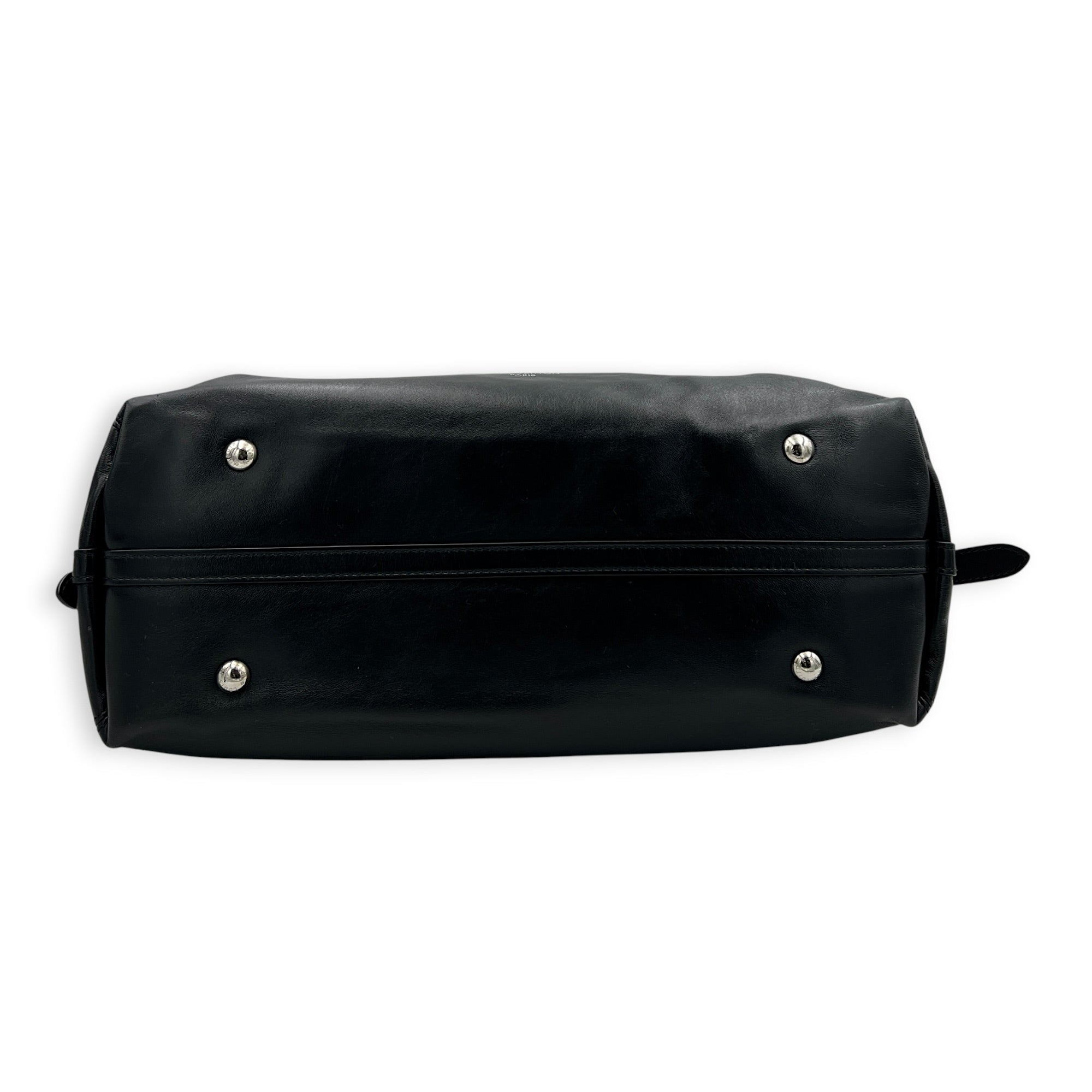 Carryall Vibe Shoulder Bag Black in Calfskin, Silver hardware