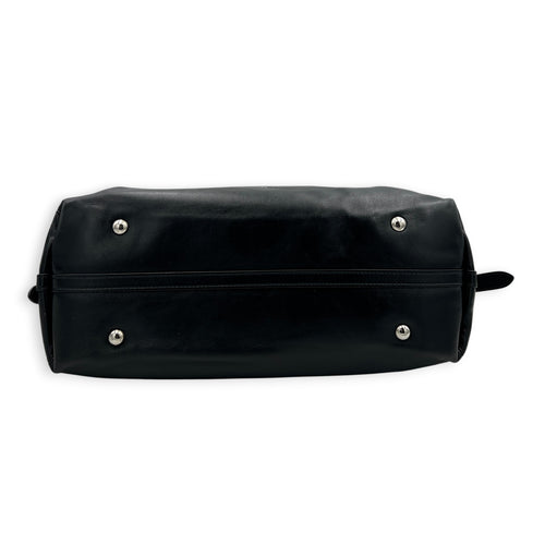 Carryall Vibe Shoulder Bag Black in Calfskin, Silver hardware