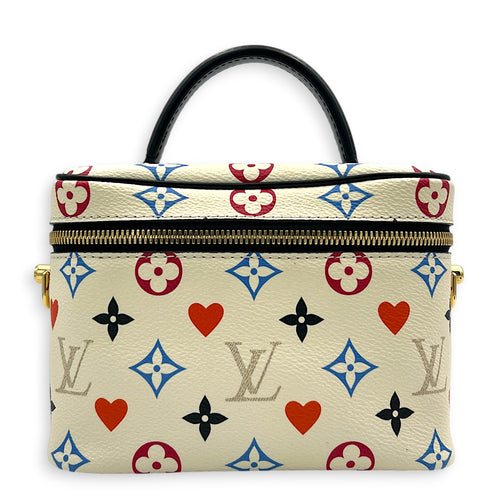 Vanity Game On Top Handle Bag in Coated Canvas, Gold hardware