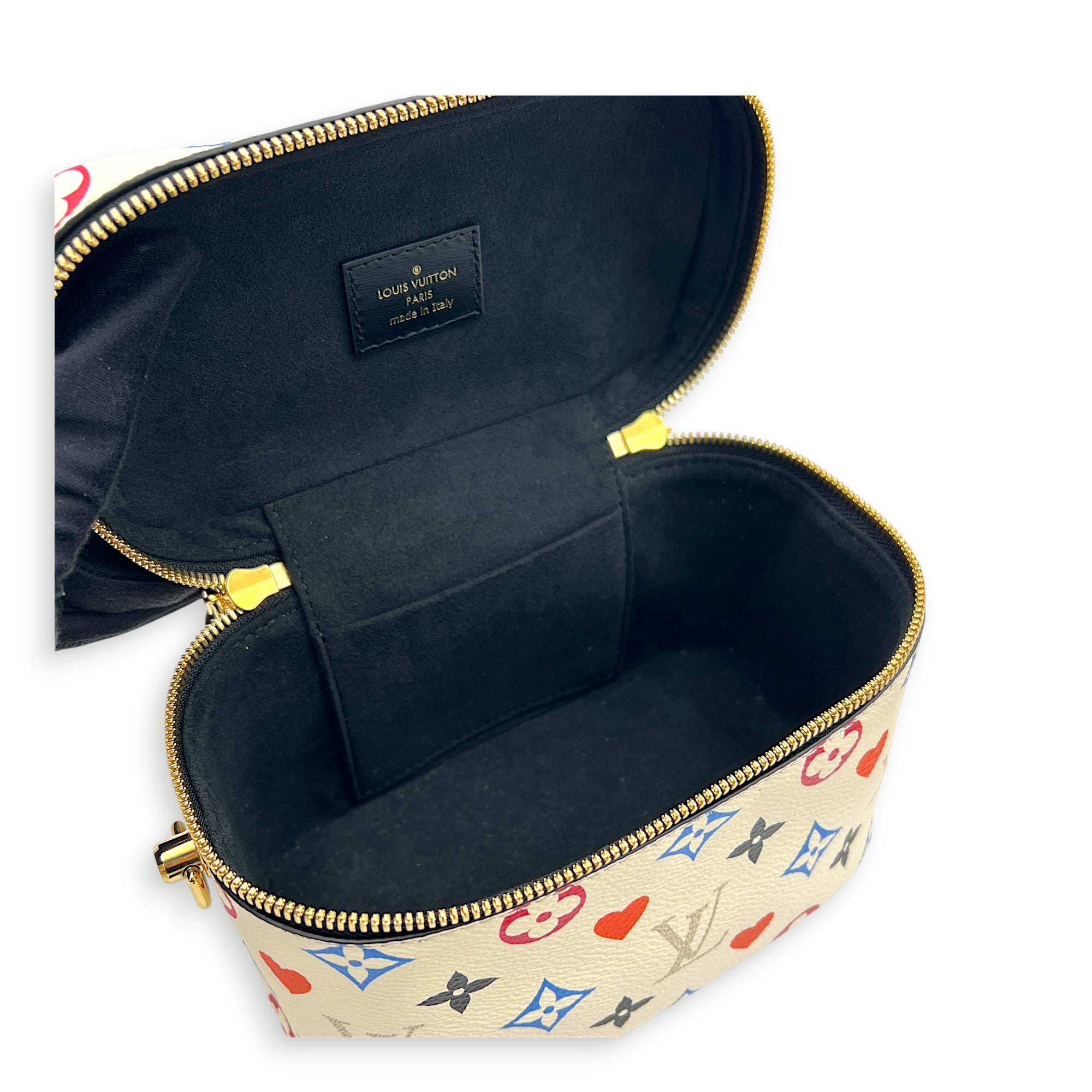 Vanity Game On Top Handle Bag in Coated Canvas, Gold hardware