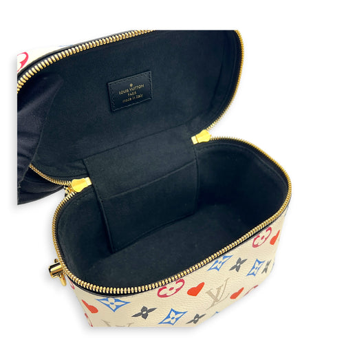 Vanity Game On Top Handle Bag in Coated Canvas, Gold hardware