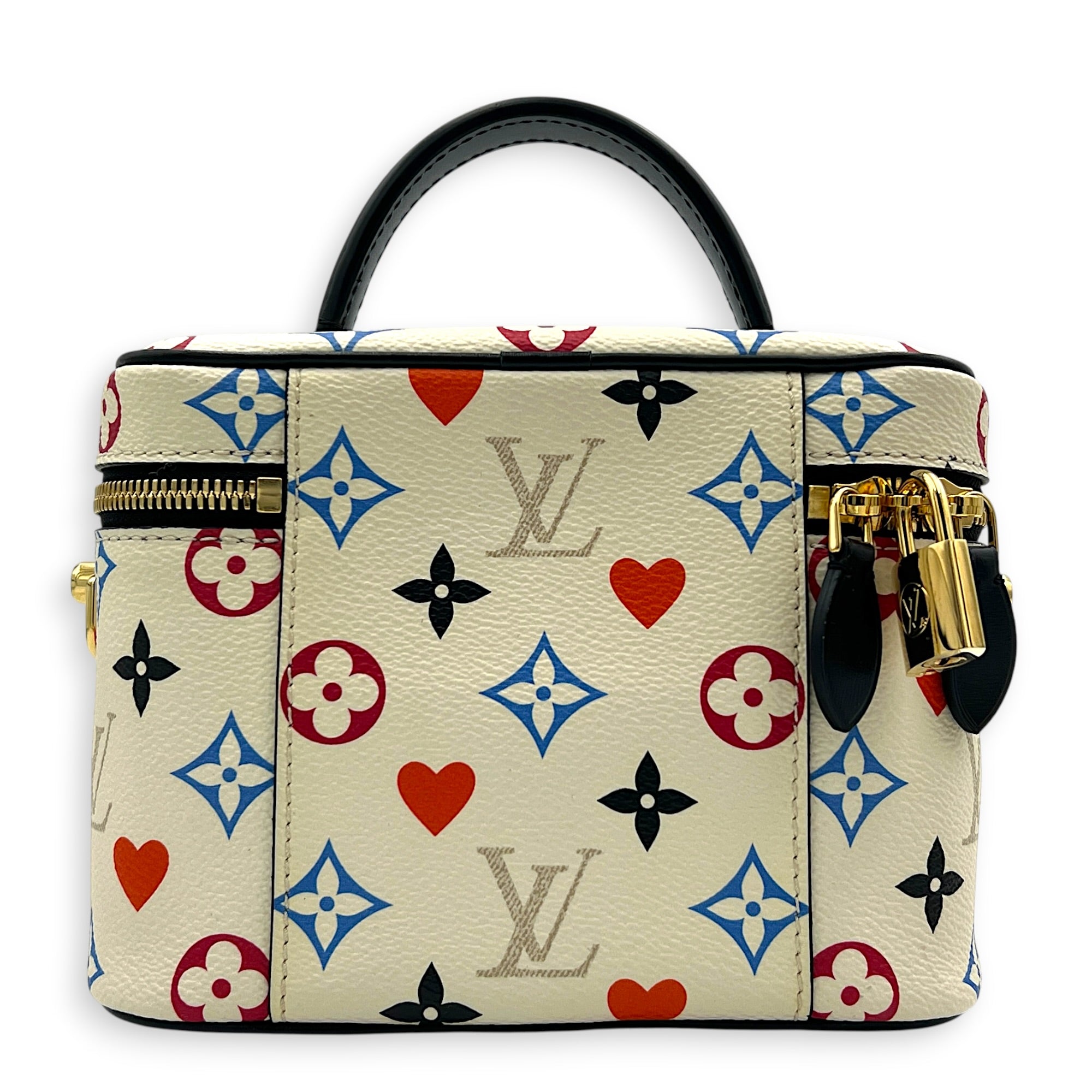 Vanity Game On Top Handle Bag in Coated Canvas, Gold hardware