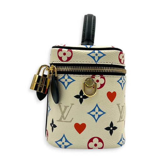 Vanity Game On Top Handle Bag in Coated Canvas, Gold hardware