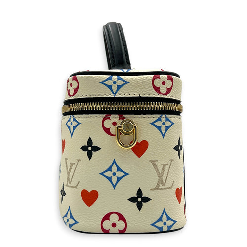 Vanity Game On Top Handle Bag in Coated Canvas, Gold hardware
