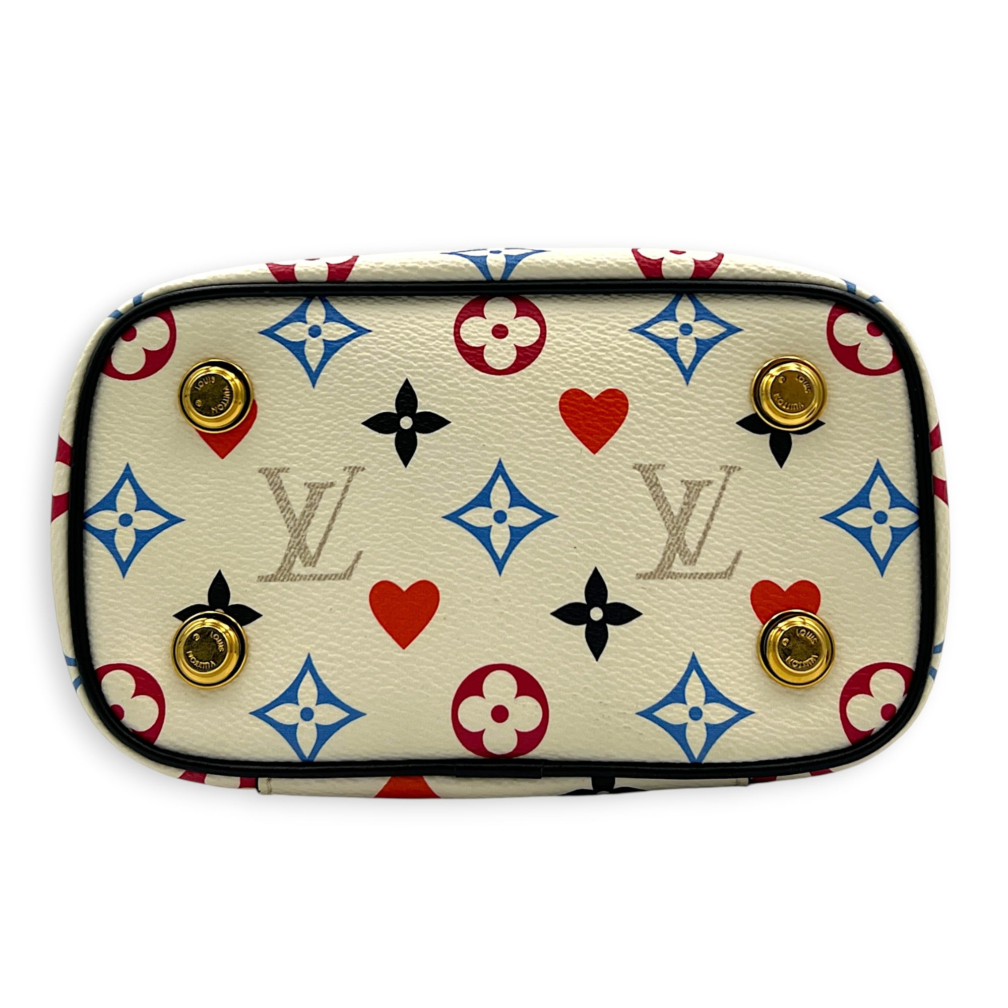 Vanity Game On Top Handle Bag in Coated Canvas, Gold hardware