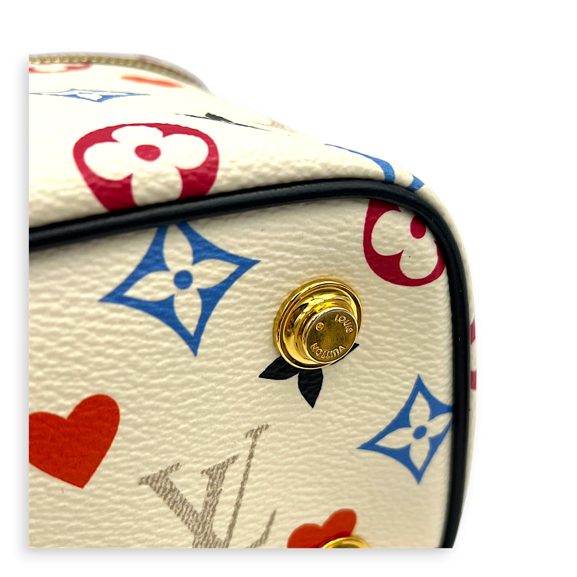 Vanity Game On Top Handle Bag in Coated Canvas, Gold hardware
