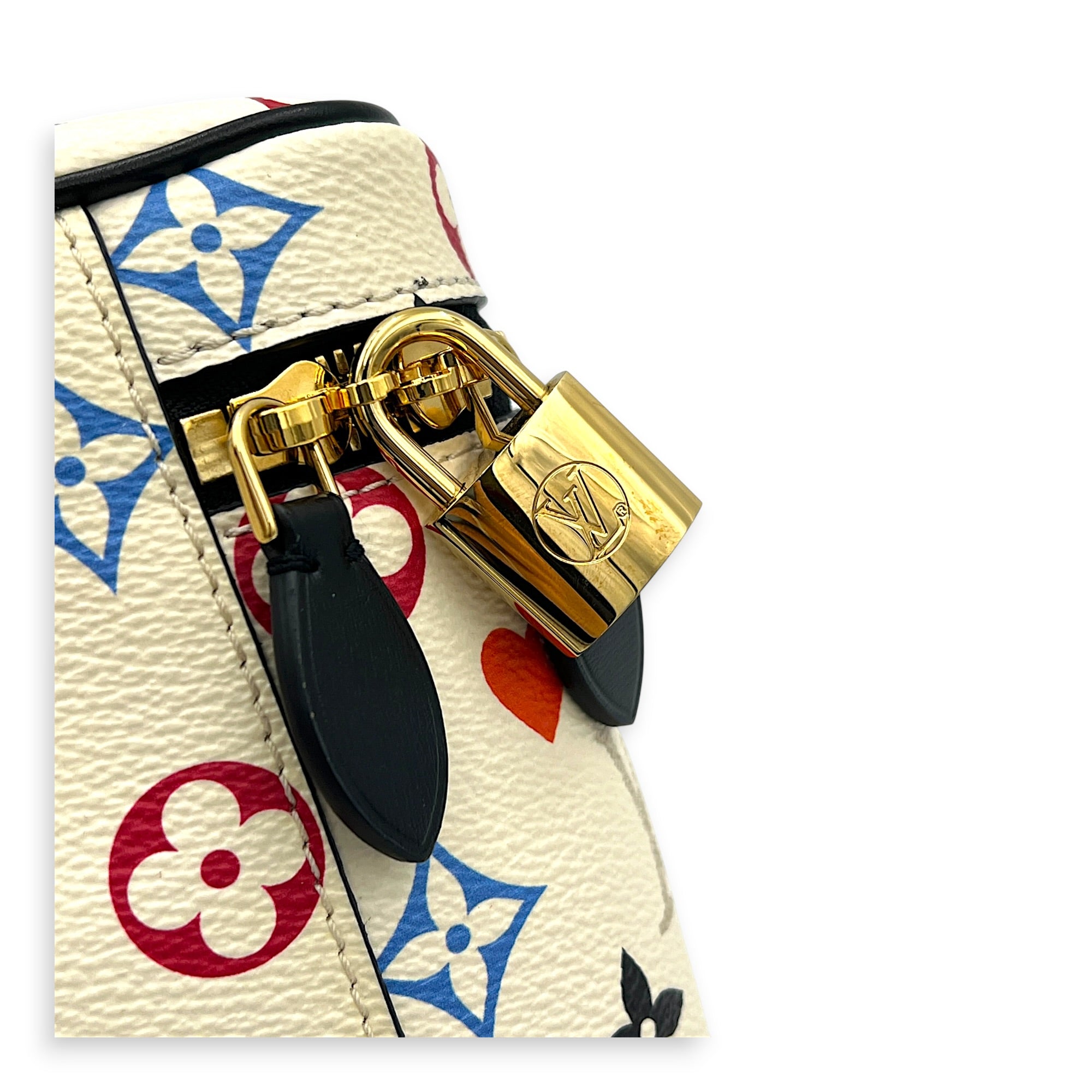 Vanity Game On Top Handle Bag in Coated Canvas, Gold hardware