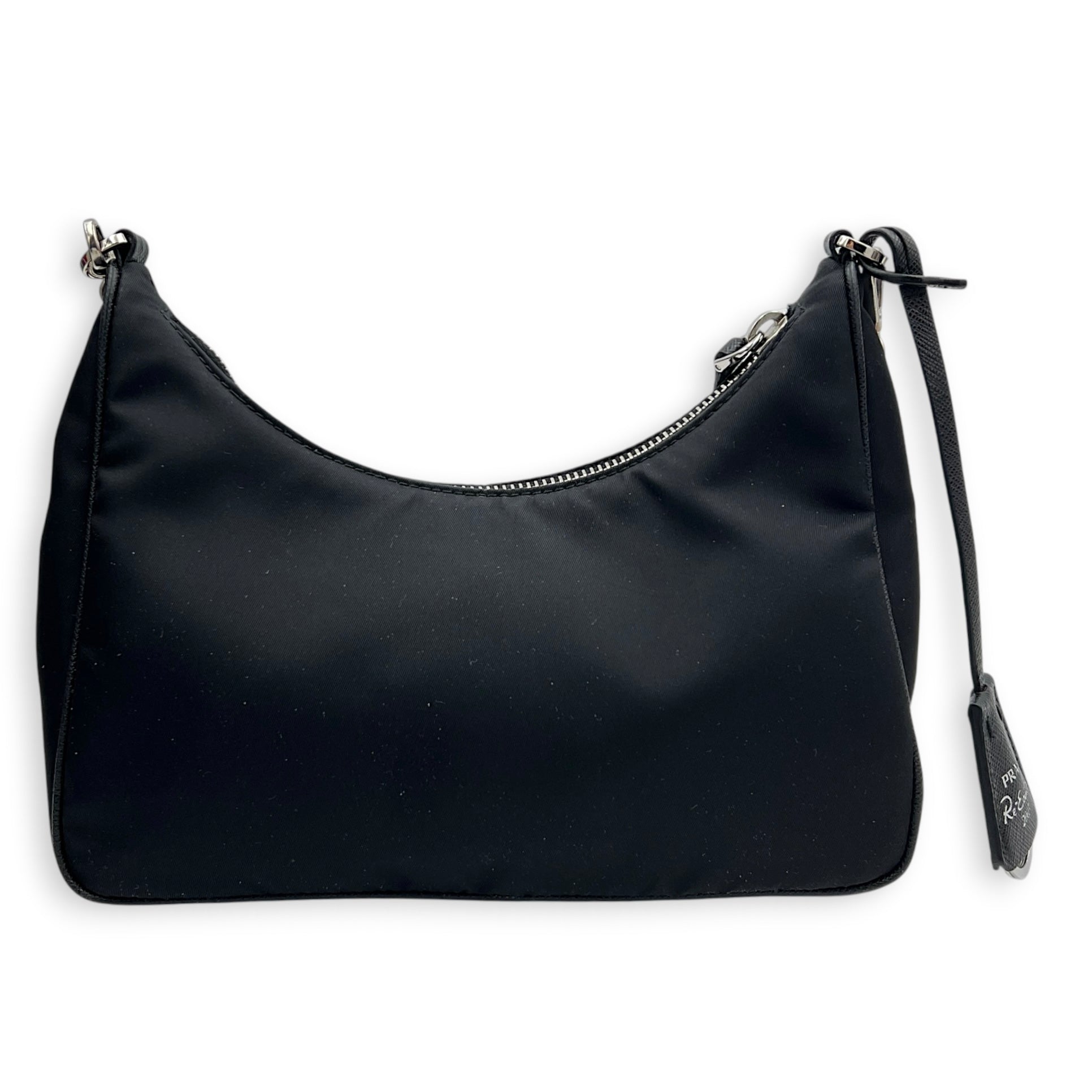 Re-Edition 2005 Crossbody Bag Black in Nylon, Silver hardware