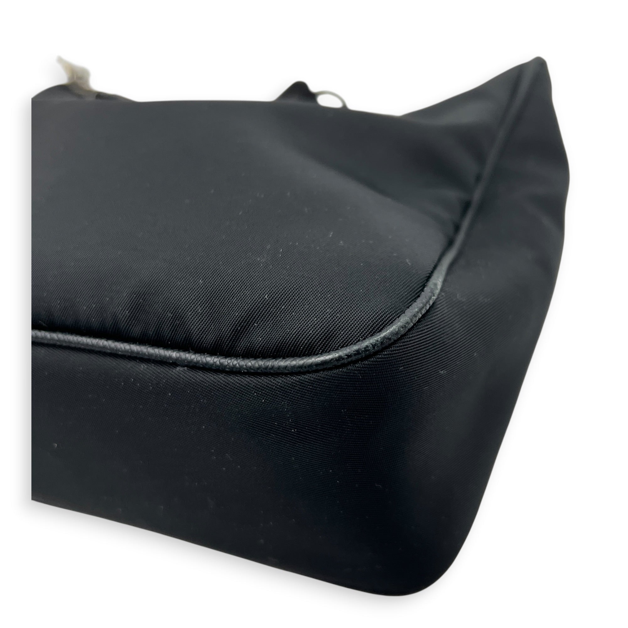 Re-Edition 2005 Crossbody Bag Black in Nylon, Silver hardware