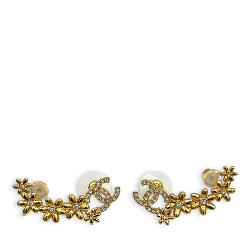 23A Flower Gold Earrings in Metal, Gold hardware