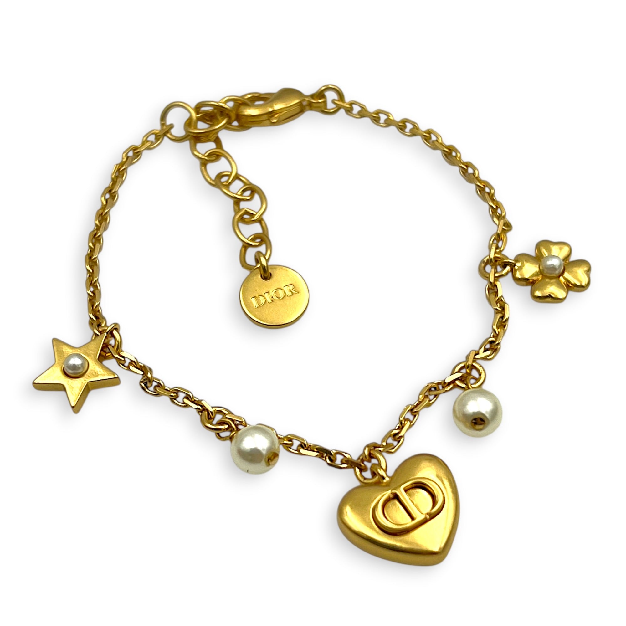 Lucky Charm Gold Bracelet in Metal, Gold hardware