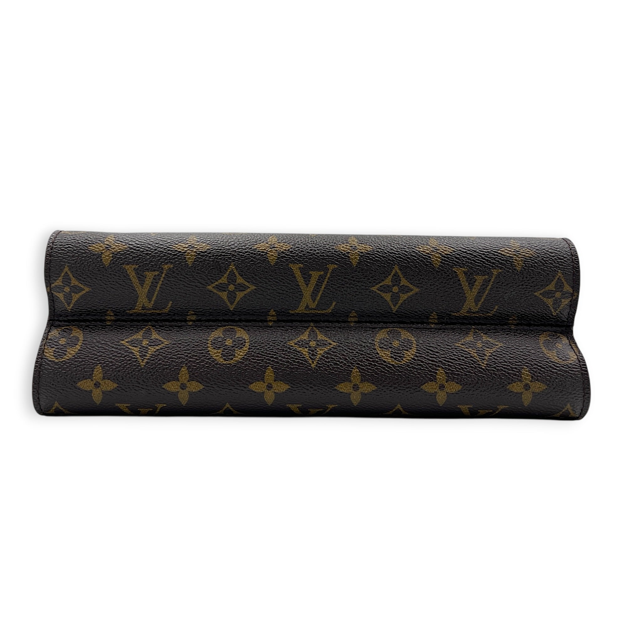 Victoire Shoulder Bag Brown in Coated Canvas, Gold hardware