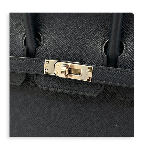 Birkin Sellier 25 Bleu Indigo Top Handle Bag in Epsom, Palladium hardware