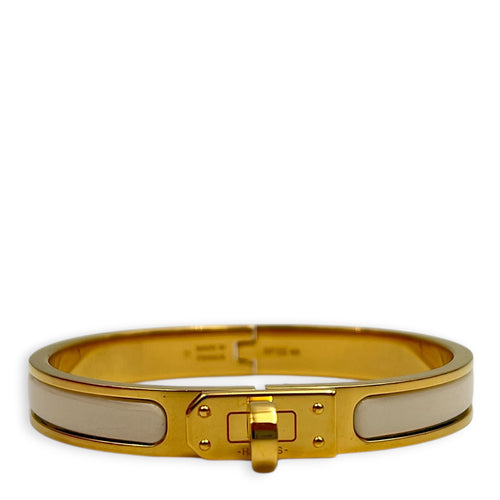 Clic Kelly Mini Creme Bracelet in Metal, Gold hardware