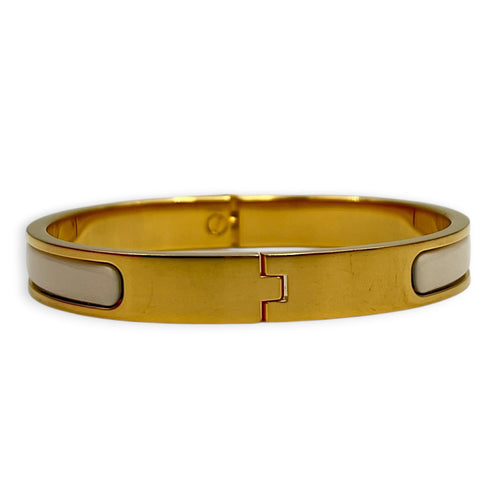 Clic Kelly Mini Creme Bracelet in Metal, Gold hardware