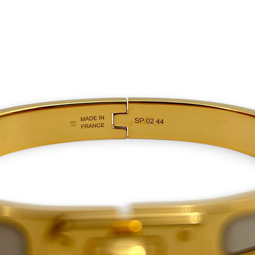 Clic Kelly Mini Creme Bracelet in Metal, Gold hardware
