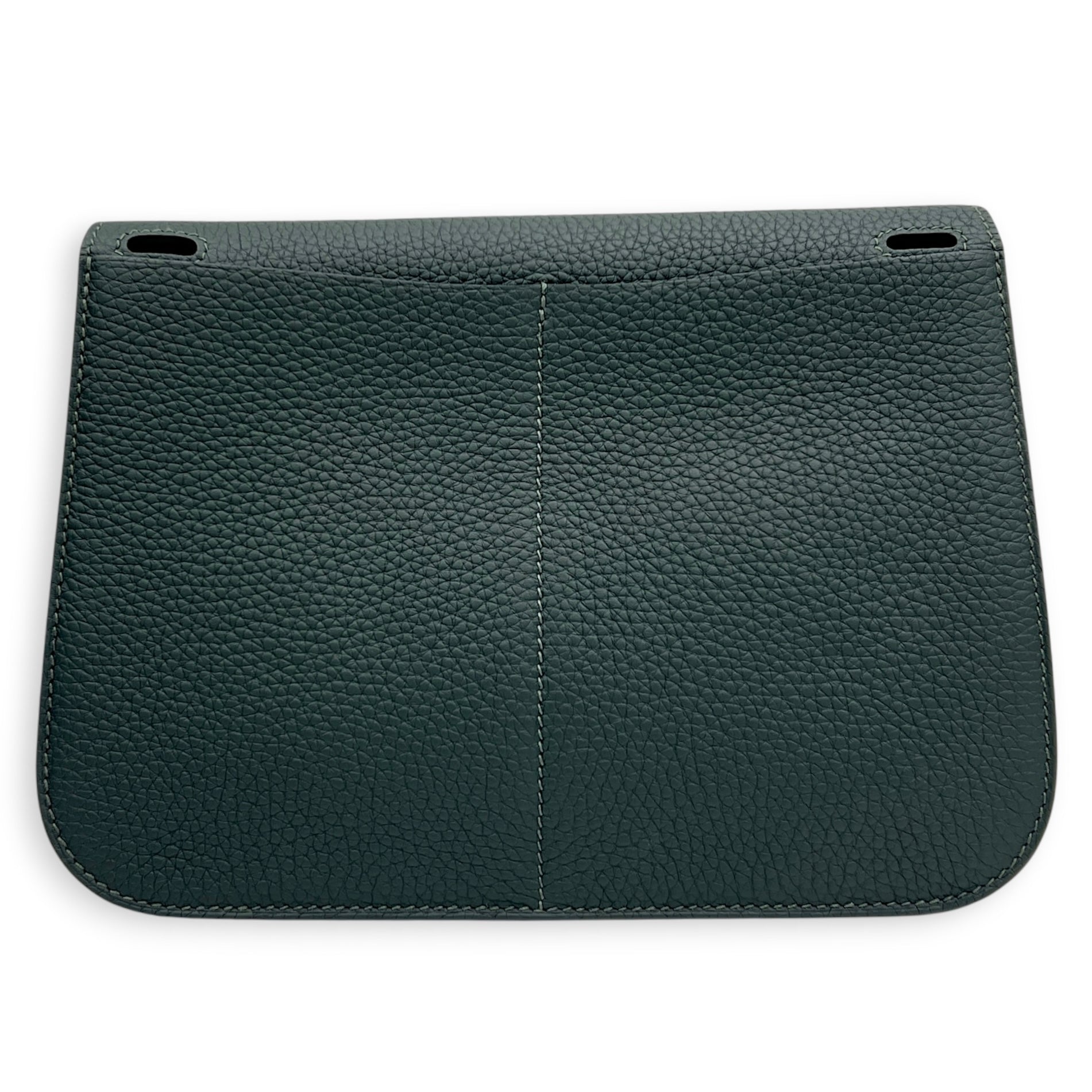 Halzan 25 Vert Fonce Shoulder Bag in Clemence, Gold hardware