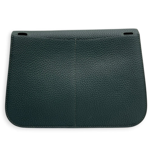 Halzan 25 Vert Fonce Shoulder Bag in Clemence, Gold hardware