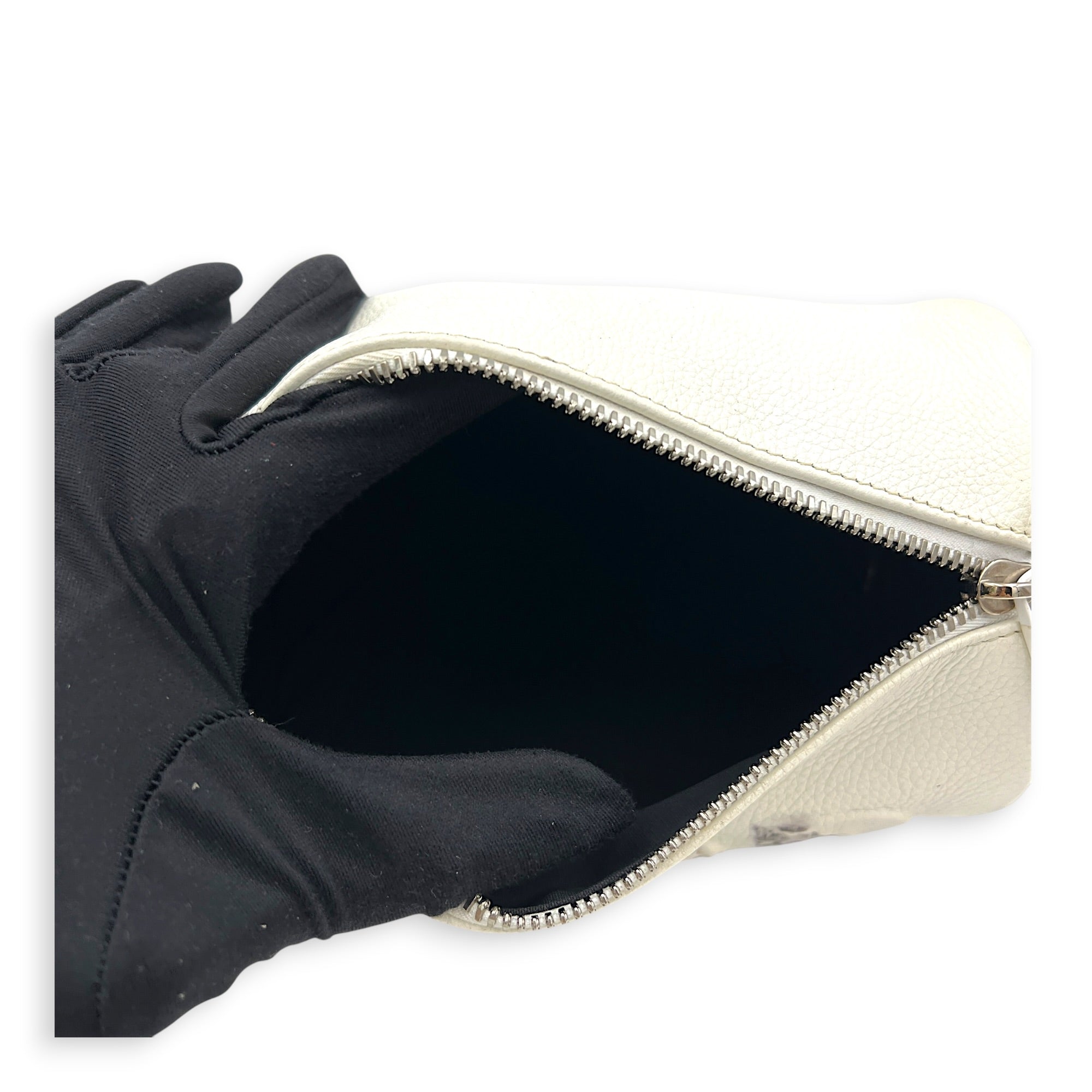 x Daniel Arsham Roller Shoulder Bag White in Calfskin, White hardware