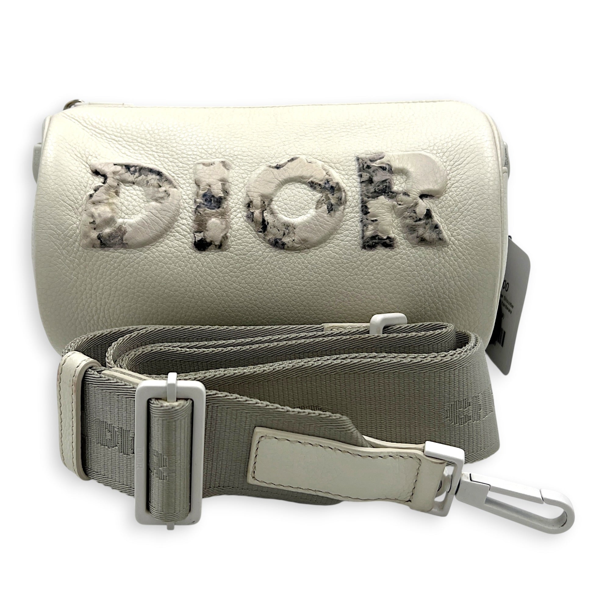 x Daniel Arsham Roller Shoulder Bag White in Calfskin, White hardware
