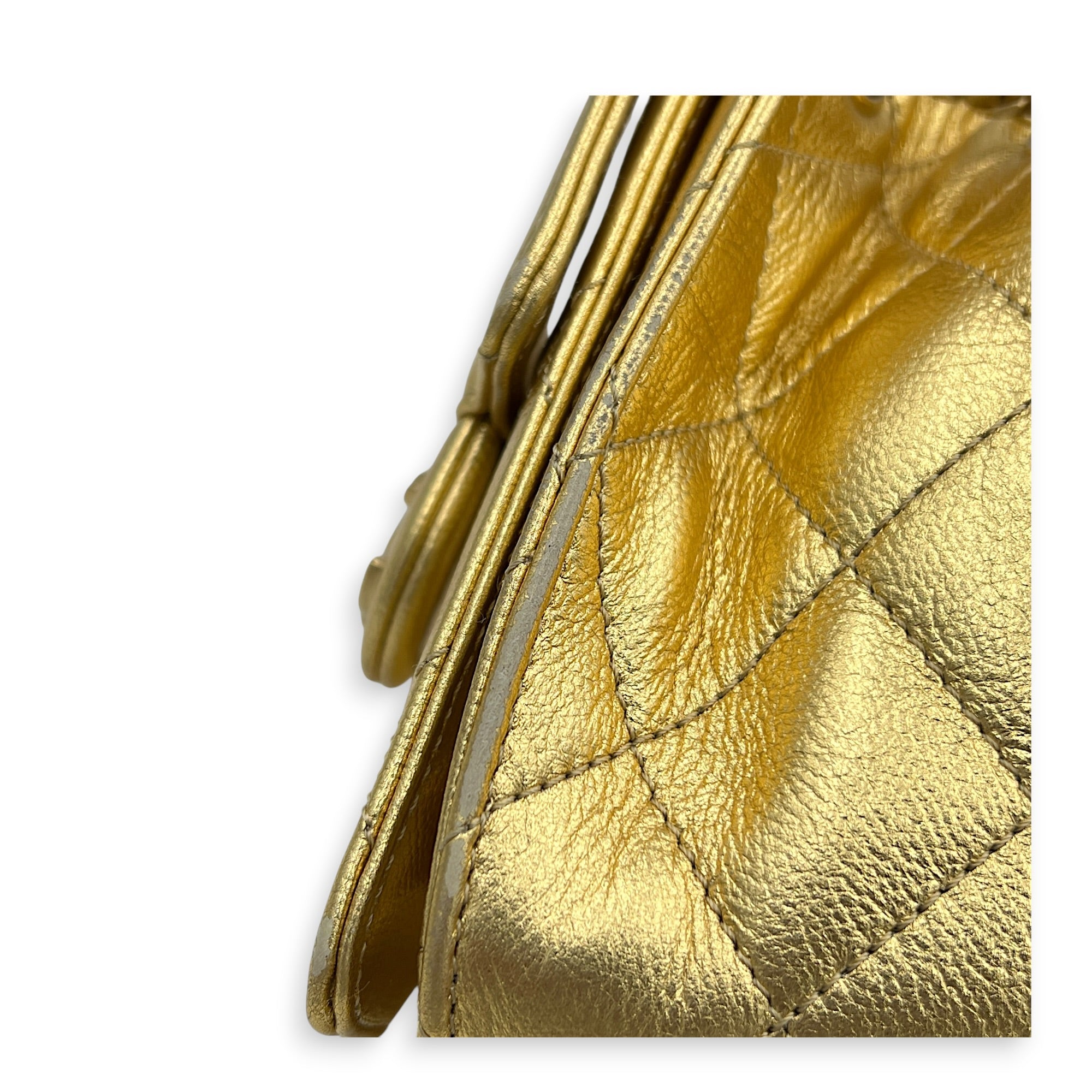 C25 Hobo Mini Gold Shoulder Bag in Caviar Leather, Gold hardware