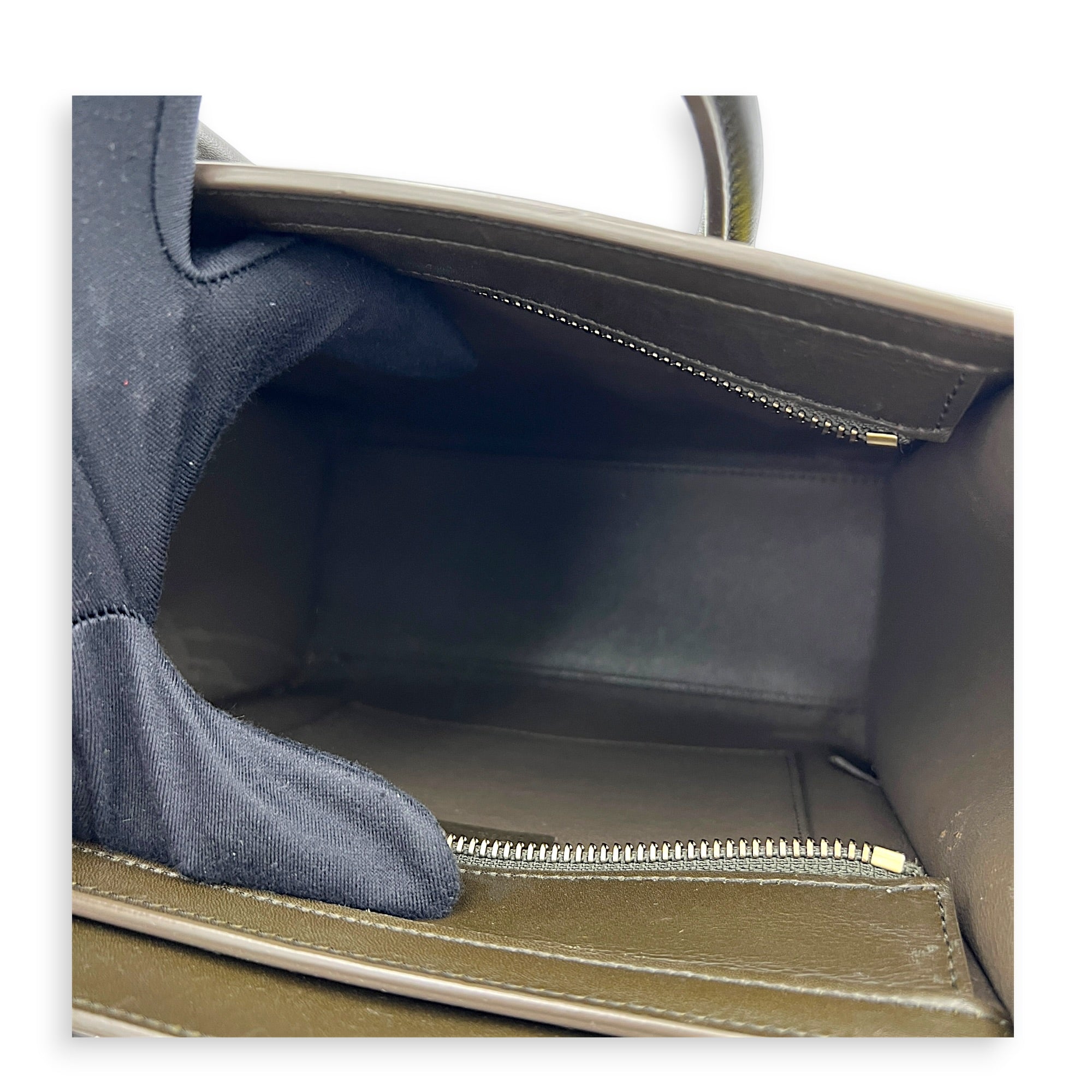 Luggage Nano Multi-colour Top Handle Bag in Calfskin, Gold hardware