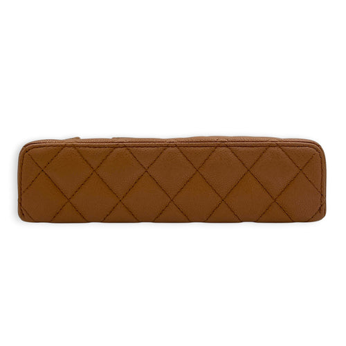 25S Top Handle Vanity Bag Brown in Caviar Leather, Gold hardware