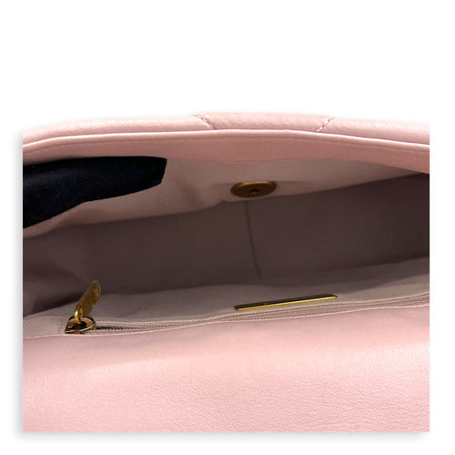 C19 Shoulder Bag Pink in Lambskin, Mixed hardware
