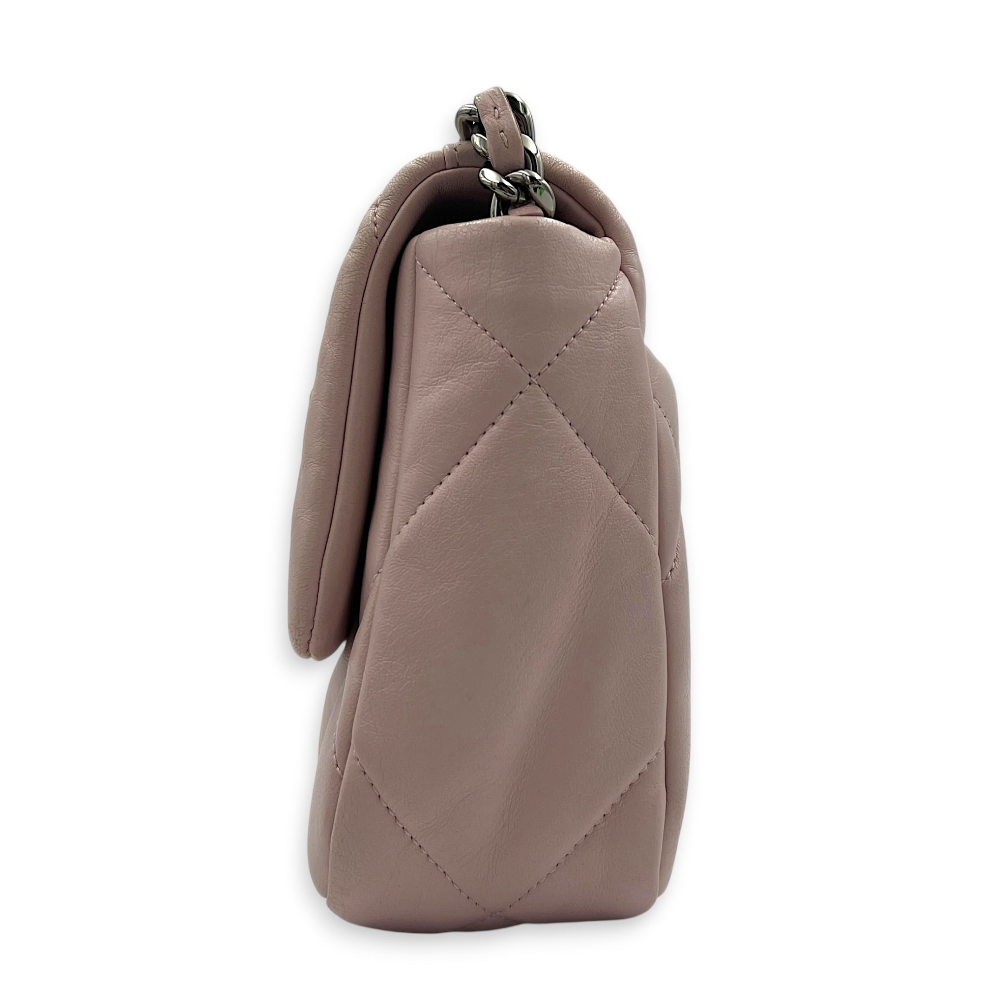 C19 Shoulder Bag Pink in Lambskin, Mixed hardware