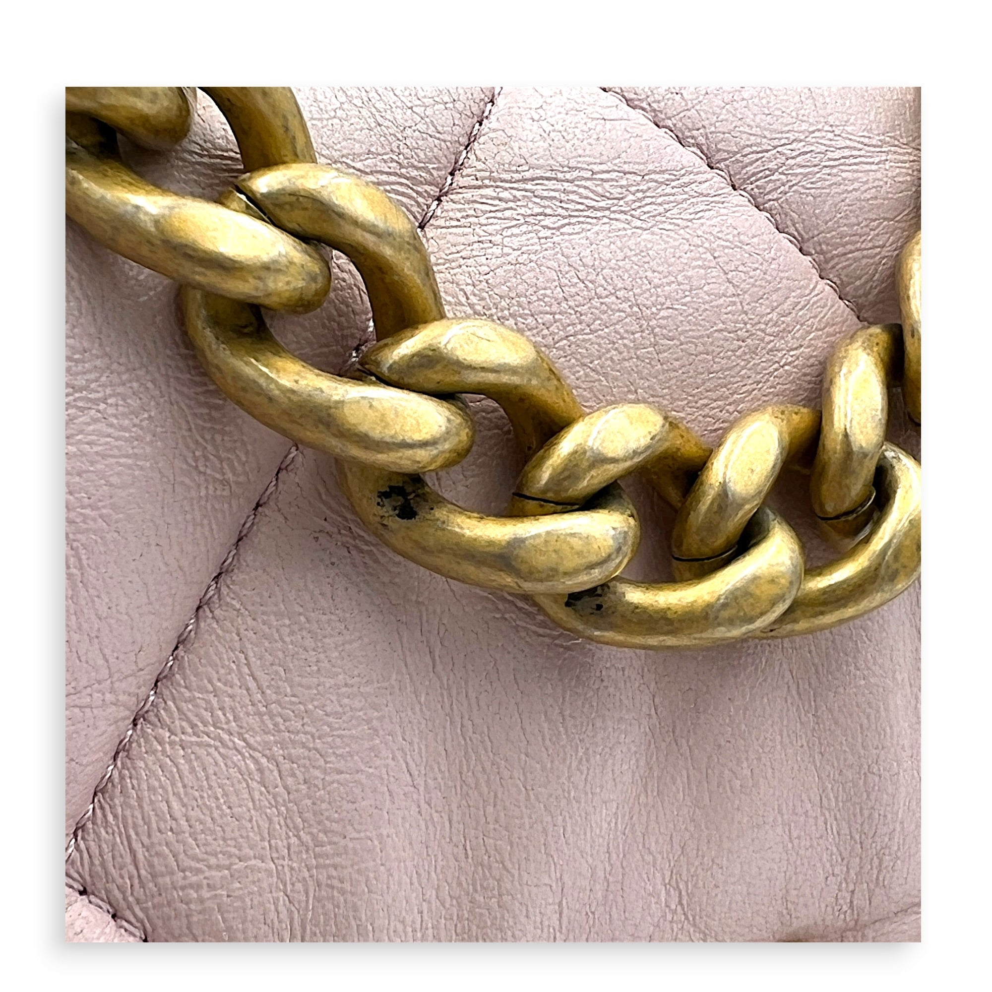 C19 Shoulder Bag Pink in Lambskin, Mixed hardware