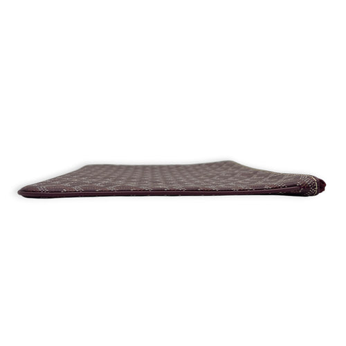 Sénat Red Pouch in Coated Canvas, Silver hardware