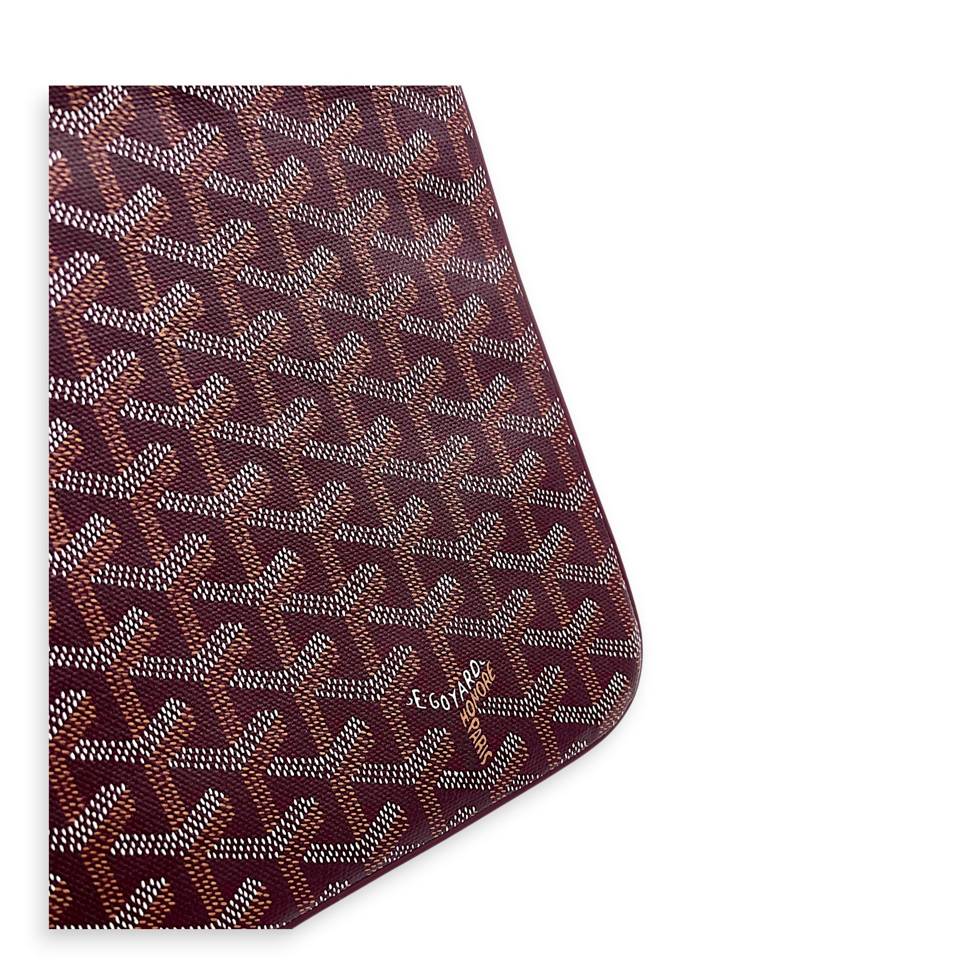 Sénat Red Pouch in Coated Canvas, Silver hardware