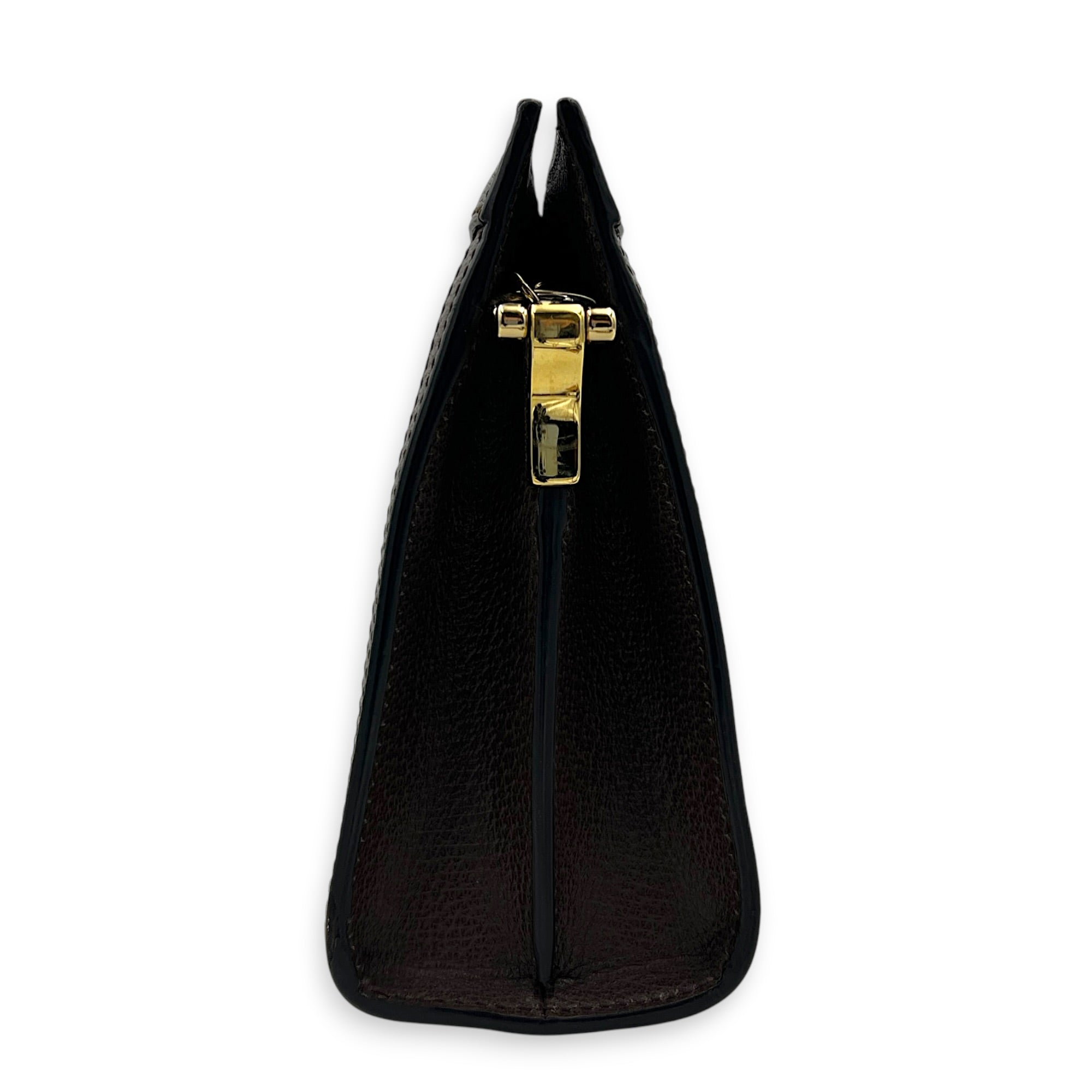 Ophidia Brown Crossbody Bag in Coated Canvas, Gold hardware