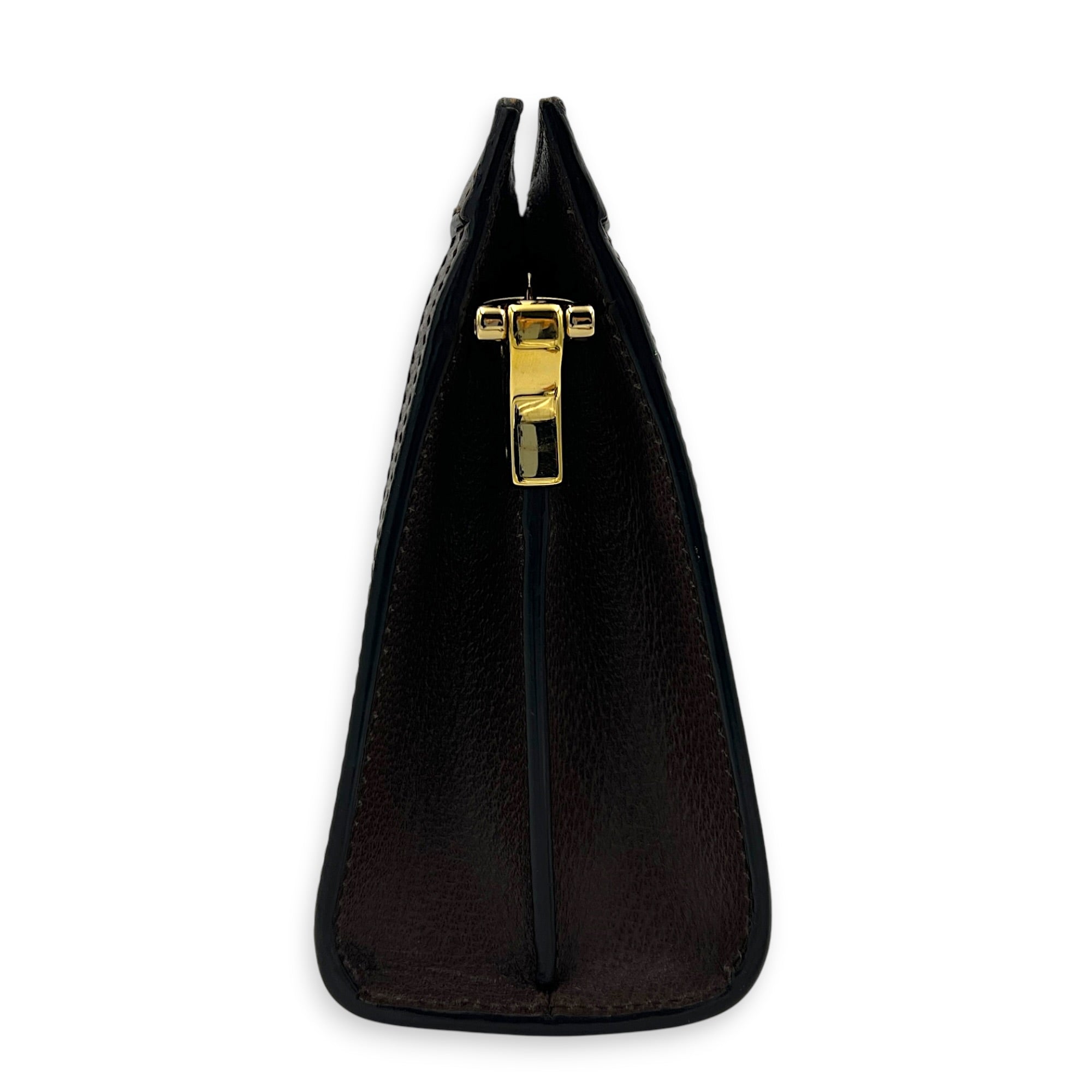 Ophidia Brown Crossbody Bag in Coated Canvas, Gold hardware