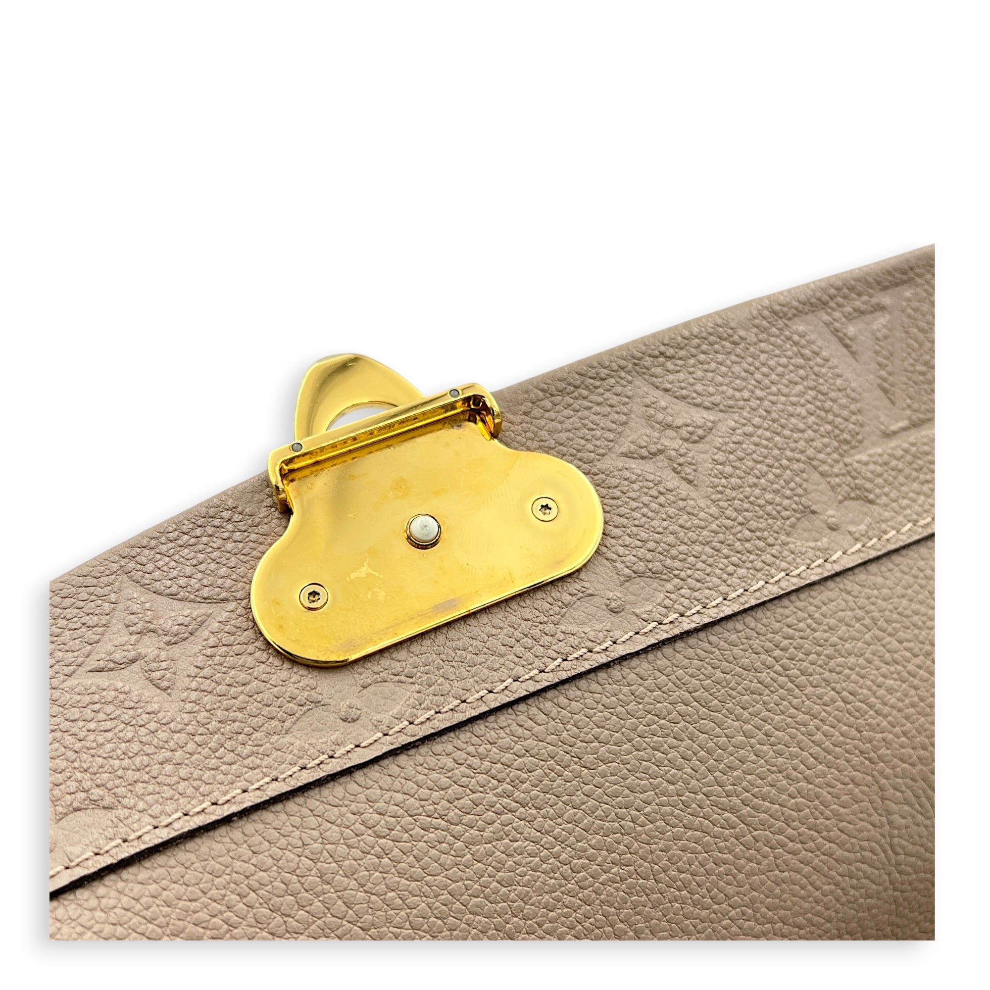 Vavin Shoulder Bag Beige in Empreinte Leather, Gold hardware