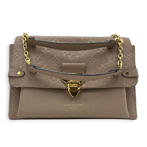 Vavin Shoulder Bag Beige in Empreinte Leather, Gold hardware