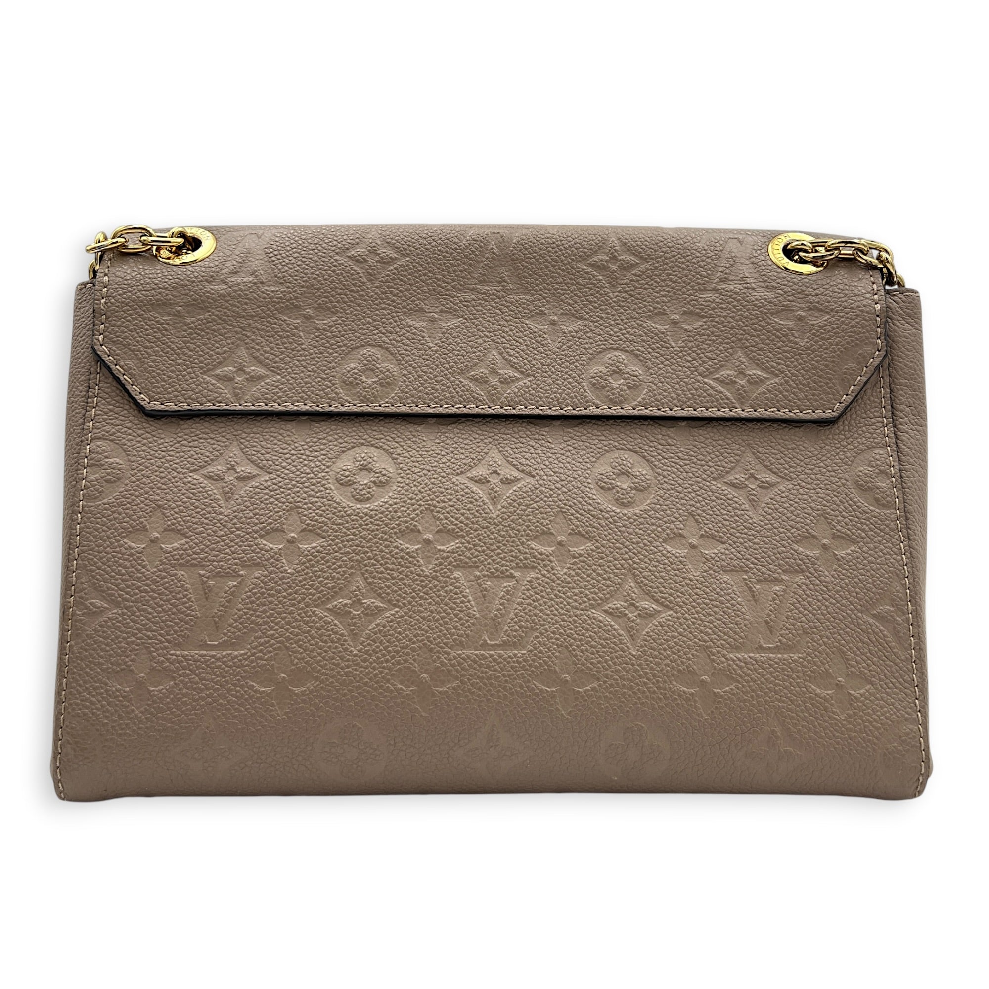Vavin Shoulder Bag Beige in Empreinte Leather, Gold hardware