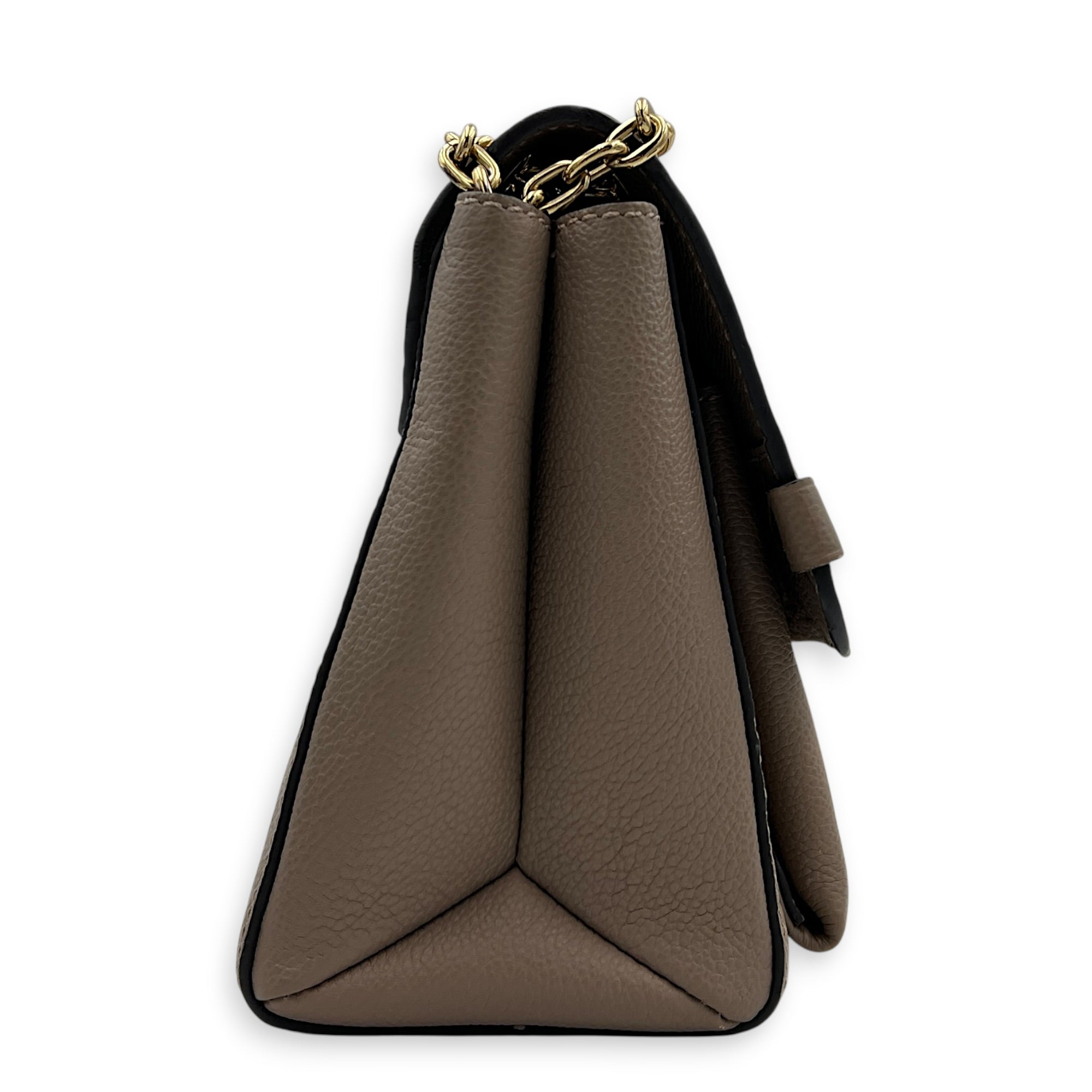Vavin Shoulder Bag Beige in Empreinte Leather, Gold hardware