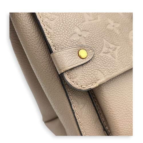 Vavin Shoulder Bag Beige in Empreinte Leather, Gold hardware