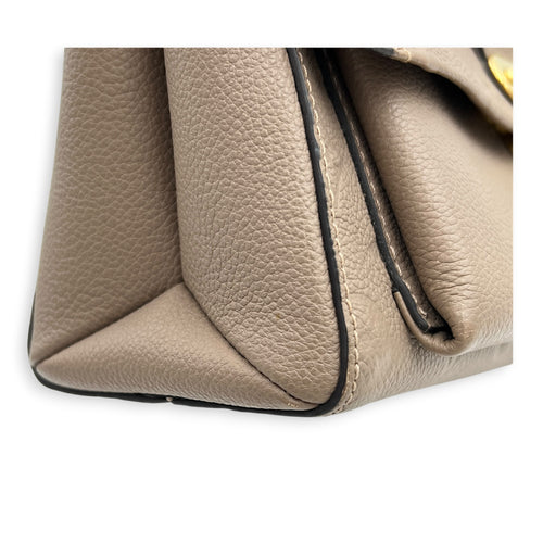 Vavin Shoulder Bag Beige in Empreinte Leather, Gold hardware