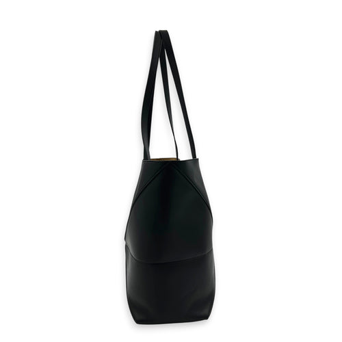 Puzzle Fold Black Tote Bag in Calfskin