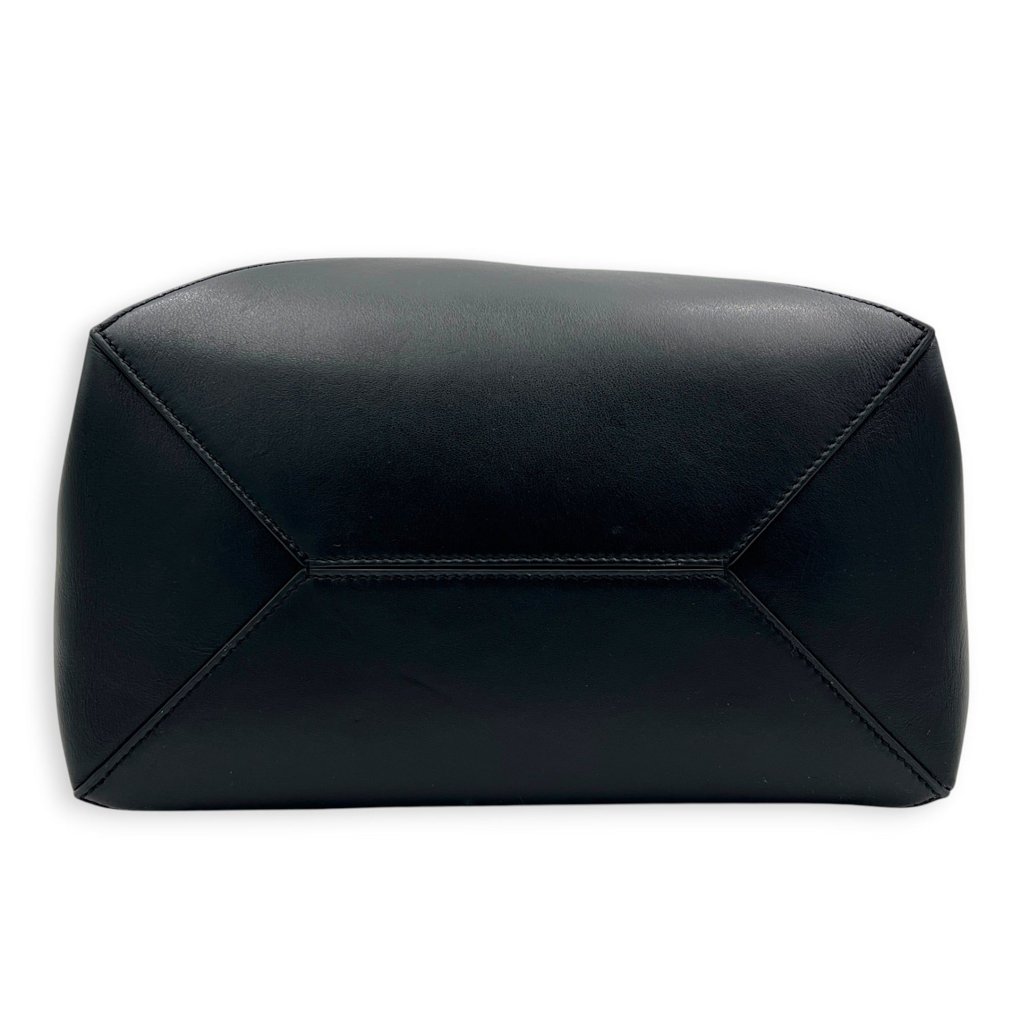 Puzzle Fold Black Tote Bag in Calfskin