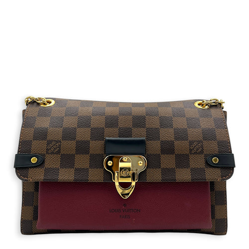 Vavin Shoulder Bag Brown in Monogram Coated Canvas, Gold hardware