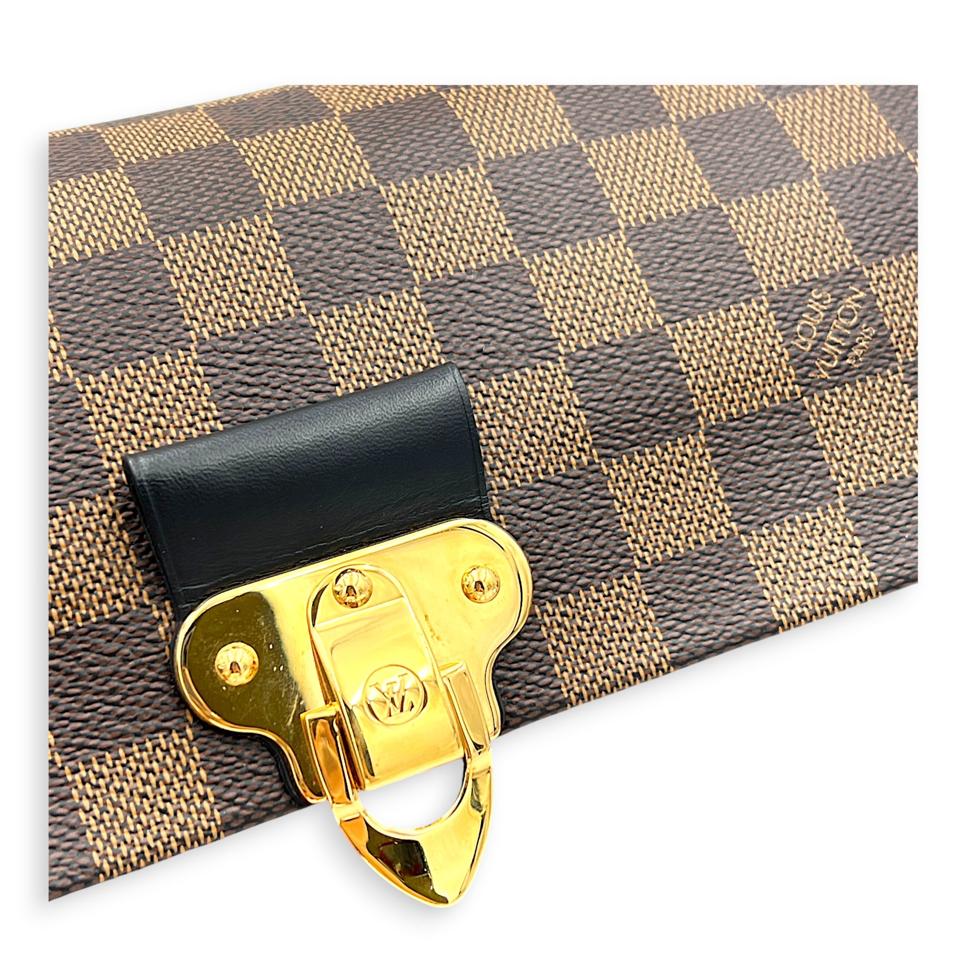 Vavin Shoulder Bag Brown in Monogram Coated Canvas, Gold hardware