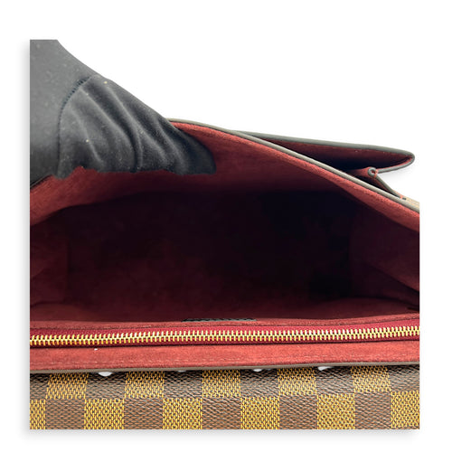 Vavin Shoulder Bag Brown in Monogram Coated Canvas, Gold hardware
