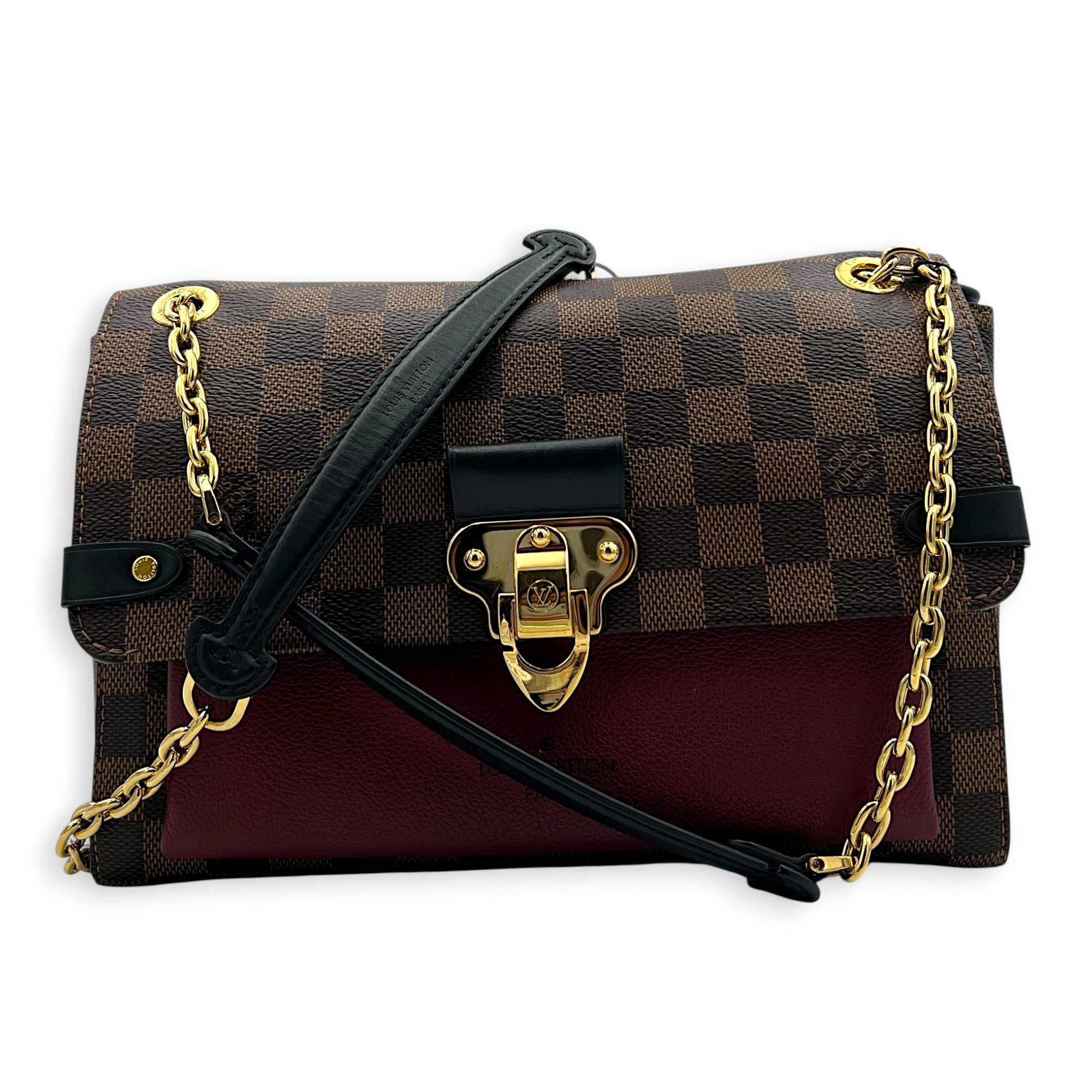 Vavin Shoulder Bag Brown in Monogram Coated Canvas, Gold hardware
