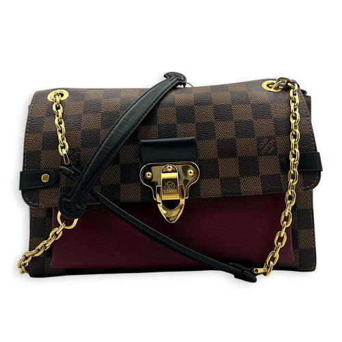 Vavin Shoulder Bag Brown in Monogram Coated Canvas, Gold hardware