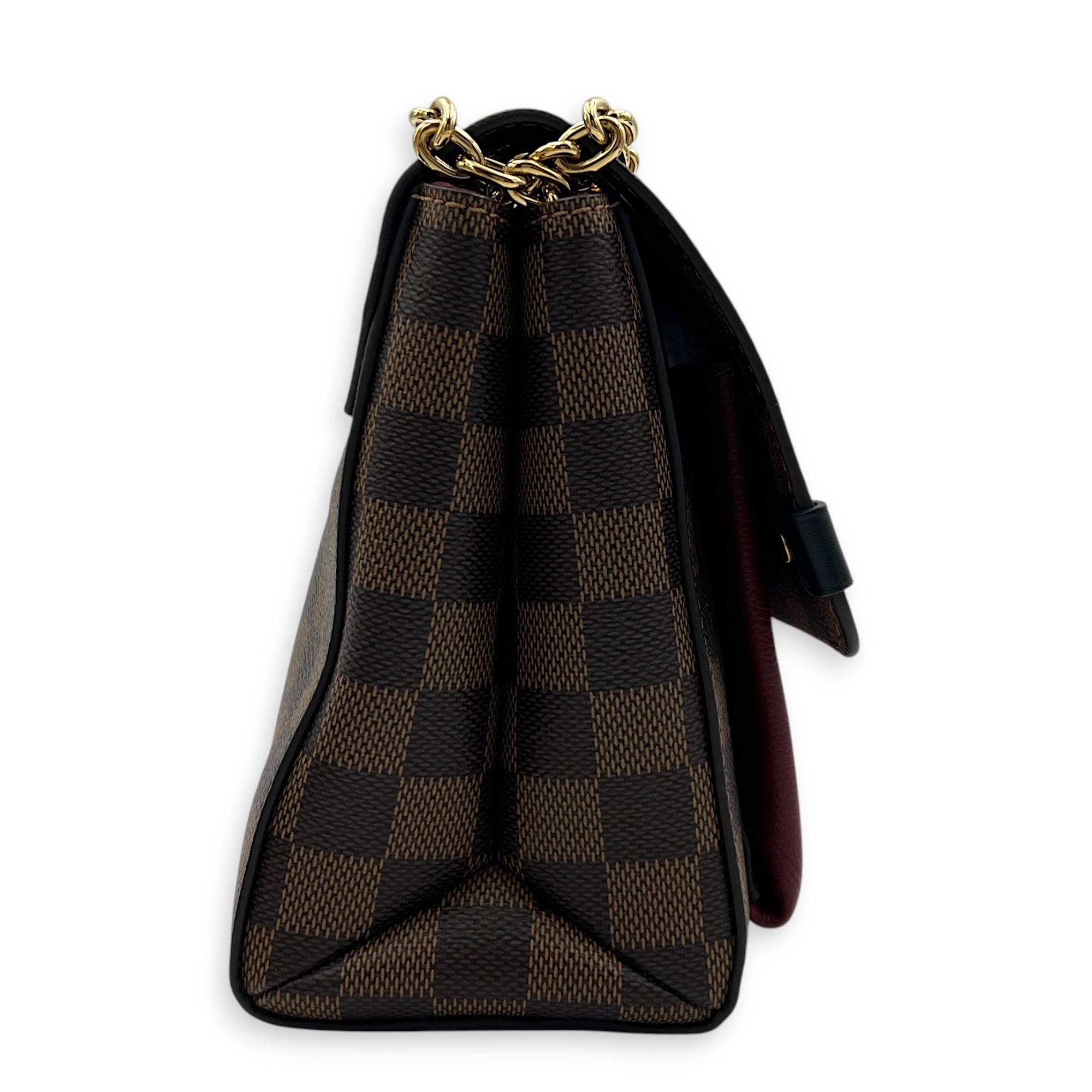 Vavin Shoulder Bag Brown in Monogram Coated Canvas, Gold hardware